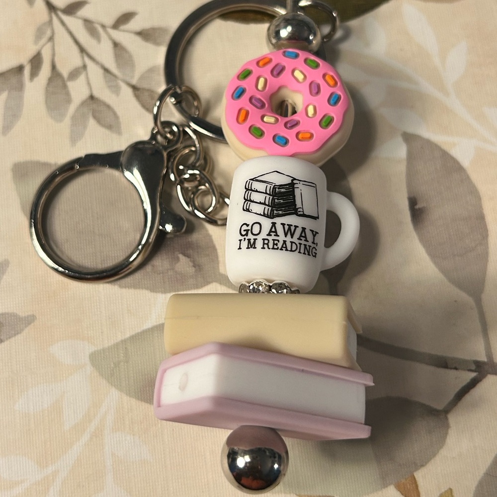 Go Away I’m Reading Keychain